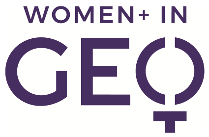 Women + in Geospatial logo